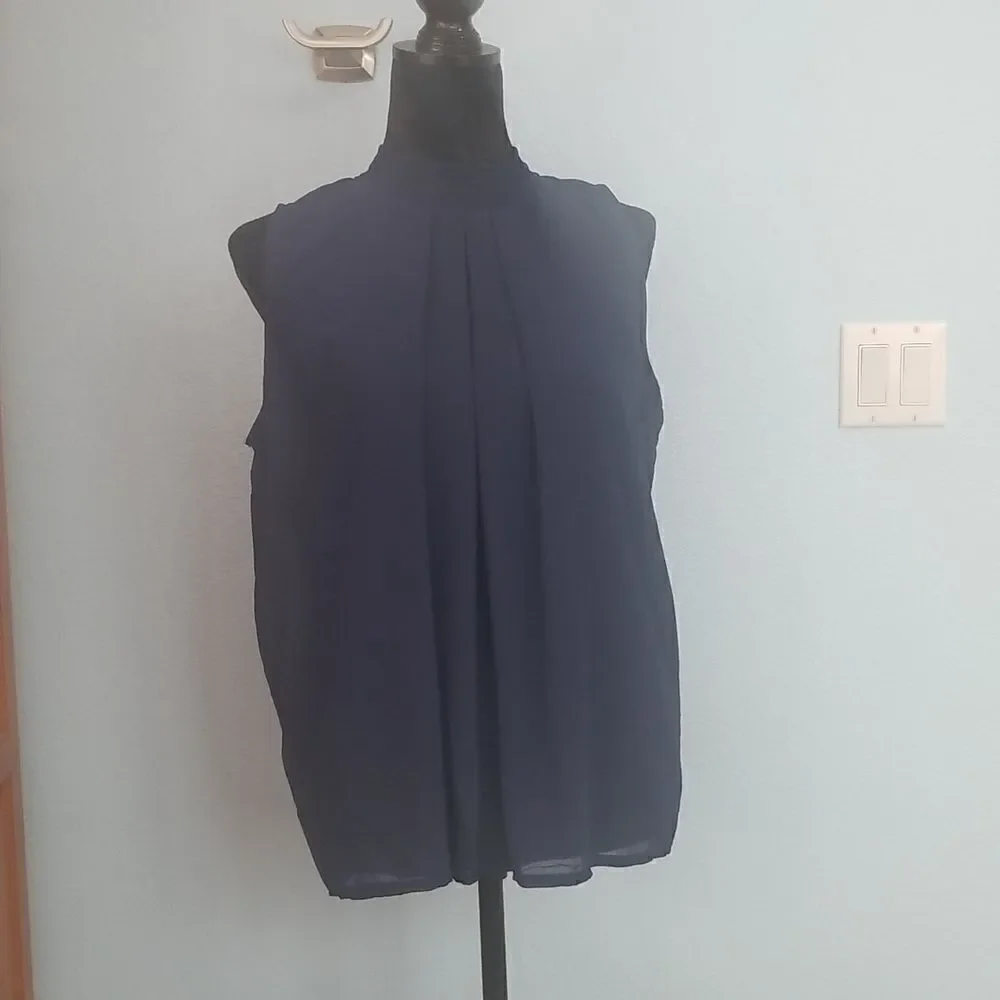 Blue chiffon top